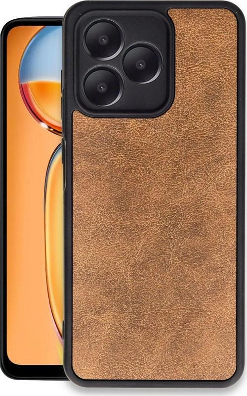 Realme Note 50 4G Kılıf Aras Deri Görünümlü Kapak + Kablo Koruma