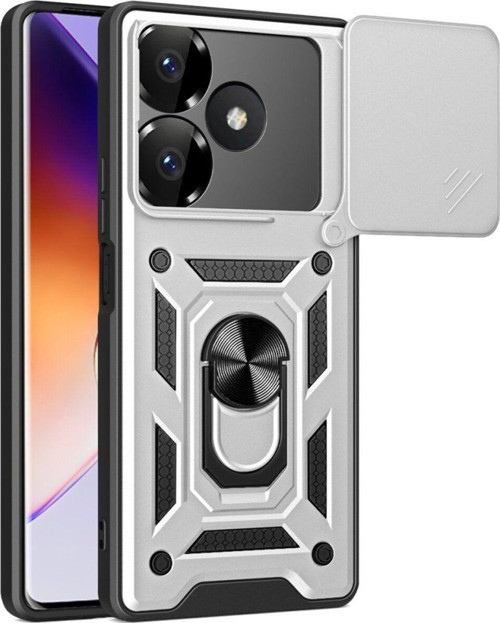 Anka Cep Xiaomi Redmi 13 4G Kılıf Pars Lens Yüzüklü Silikon Magnetik Standlı Kamera Korumalı Kapak