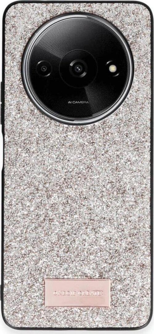 Xiaomi Redmi A3 4G Kılıf Bright Zarif Boncuk İşlemeli Tasarım Simli Kapak