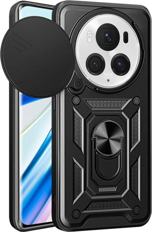 Honor Magic 6 Pro Kılıf Magnetik Standlı Kamera Korumalı Sürgülü Vega Kapak
