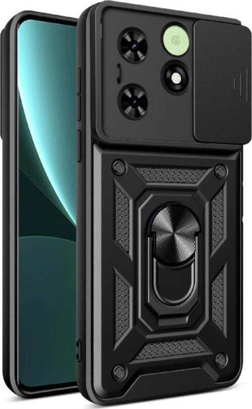 Tecno Tekno Spark Go 2024 Kılıf Magnetik Standlı Kamera Korumalı Sürgülü Vega Kapak