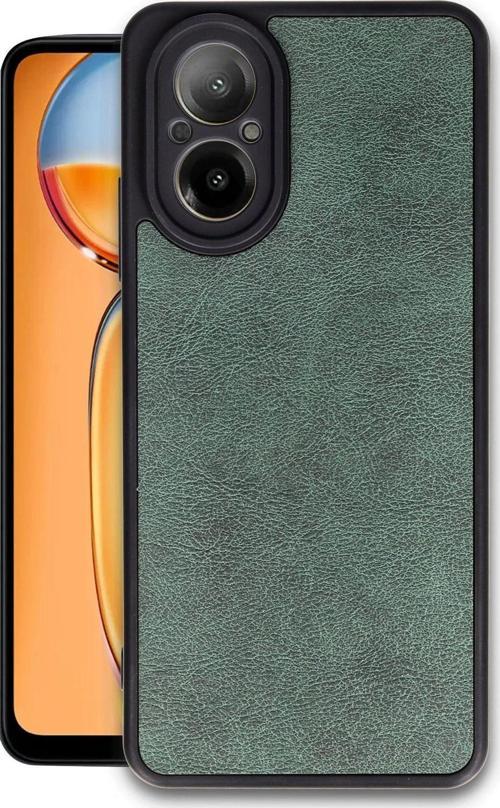 Realme 12 Lite Kılıf Aras Deri Görünümlü Kapak + Kablo Koruma