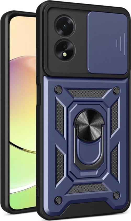 Oppo A38 Kılıf Magnetik Standlı Kamera Korumalı Sürgülü Vega Kapak