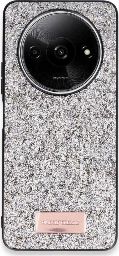 Xiaomi Redmi A3 4G Kılıf Bright Zarif Boncuk İşlemeli Tasarım Simli Kapak