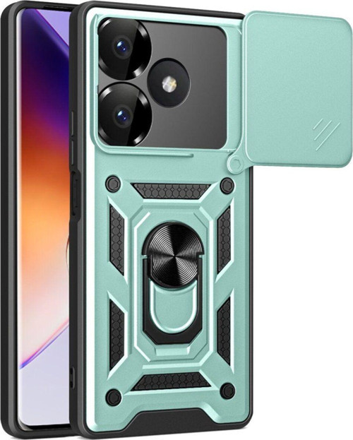 Anka Cep Xiaomi Redmi 13 4G Kılıf Pars Lens Yüzüklü Silikon Magnetik Standlı Kamera Korumalı Kapak