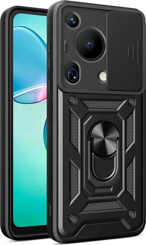 Huawei Pura 70 Ultra Kılıf Magnetik Standlı Kamera Korumalı Sürgülü Vega Kapak