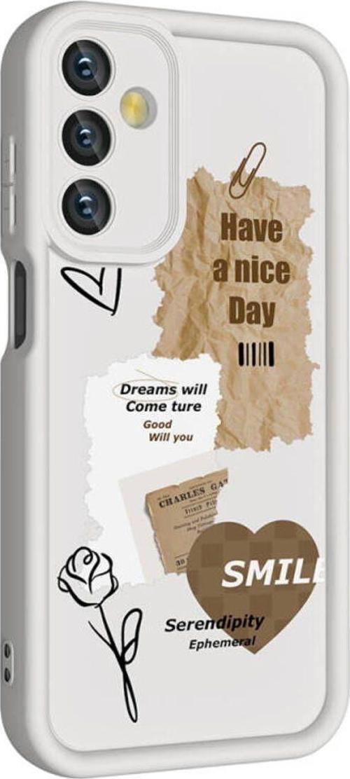 Anka Cep Samsung Galaxy A05S Kılıf Kamera Korumalı Baskılı Arka Yüzey Klas Silikon Kapak + Ekran Koruma