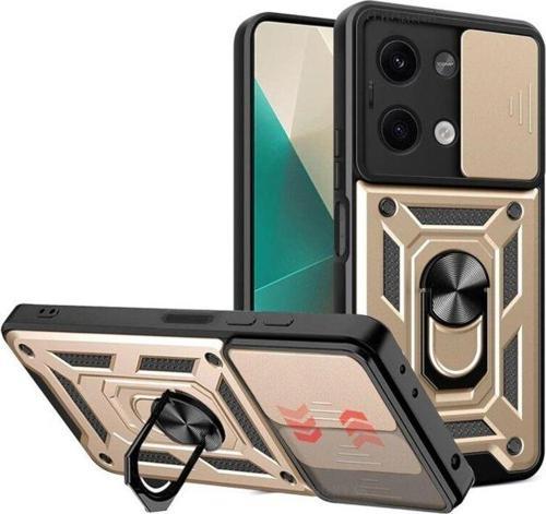 Xiaomi Poco X6 Kılıf Pars Lens Yüzüklü Silikon Magnetik Standlı Kamera Korumalı Kapak