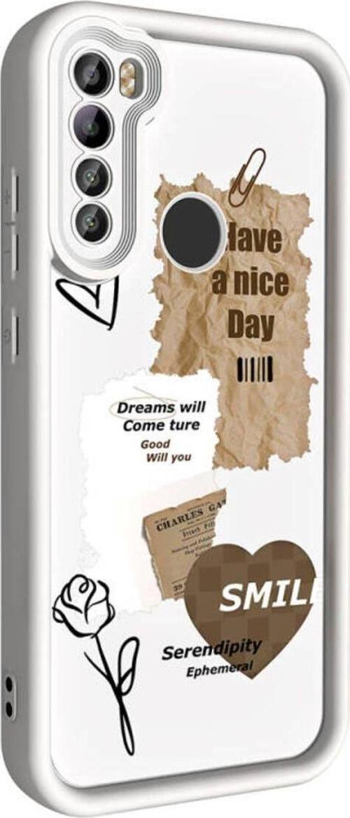 Anka Cep Xiaomi Redmi Note 8 Kılıf Kamera Korumalı Baskılı Arka Yüzey Klas Silikon Kapak + Ekran Koruma