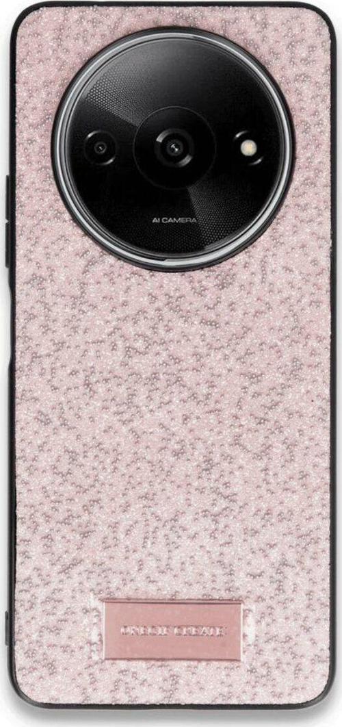 Xiaomi Poco C61 Kılıf Bright Zarif Boncuk İşlemeli Tasarım Simli Kapak