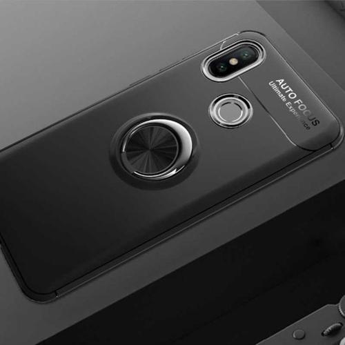 Xiaomi Mi 8 Se Kılıf Ravel Yüzüklü Standlı Silikon Kapak+ Ekran Koruma + Kablo Koruma