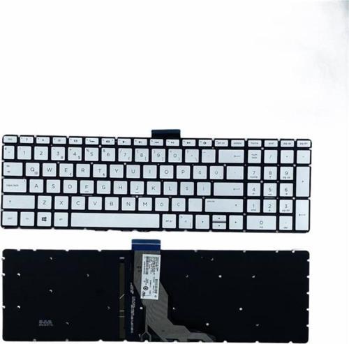 Hp 15-cd014nt, 15-cd016nt Uyumlu Notebook Klavye Işıklı Gümüş Gri TR