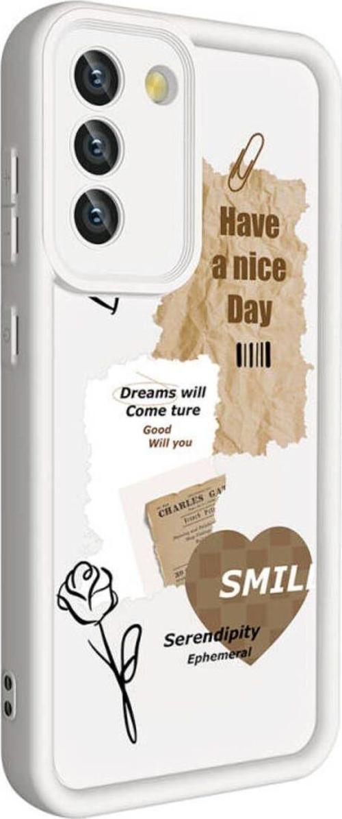 Anka Cep Samsung Galaxy S21 Fe Kılıf Kamera Korumalı Baskılı Arka Yüzey Klas Silikon Kapak + Ekran Koruma