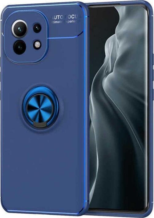 Xiaomi Mi 11 Kılıf Ravel Yüzüklü Standlı Silikon Kapak + Kablo Koruma + Ekran Koruma