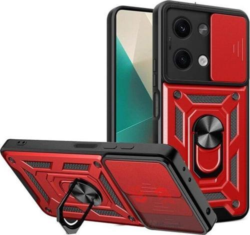 Xiaomi Poco X6 Kılıf Pars Lens Yüzüklü Silikon Magnetik Standlı Kamera Korumalı Kapak
