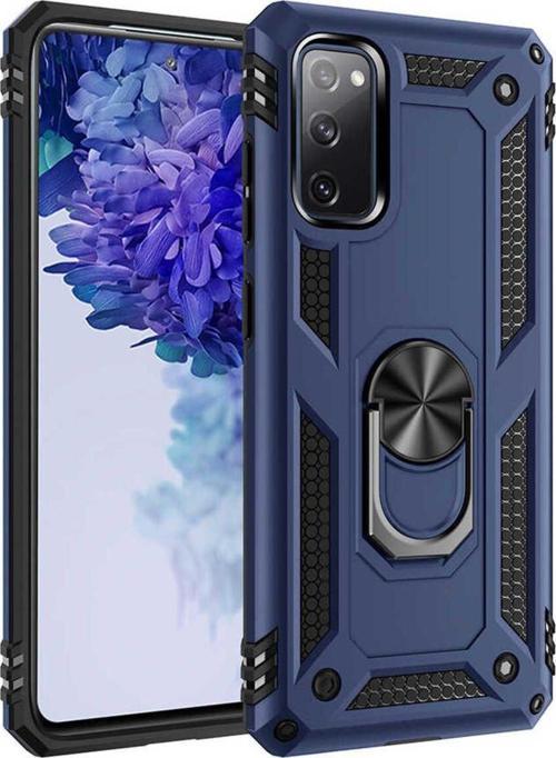 Samsung Galaxy S20 Fe Kılıf Vega Yüzüklü Standlı Tank Zırh Kapak + Ekran Koruma