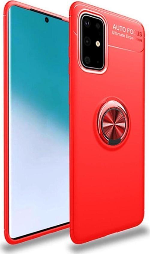 Anka Cep Samsung Galaxy A51 Kılıf Ravel Yüzüklü Standlı Silikon Kapak + Kablo Koruma + Ekran Koruma