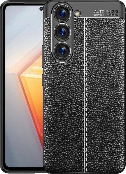 Samsung Galaxy S23 Plus Kılıf Niss Deri Görünümlü Silikon Kapak + Ekran Koruma
