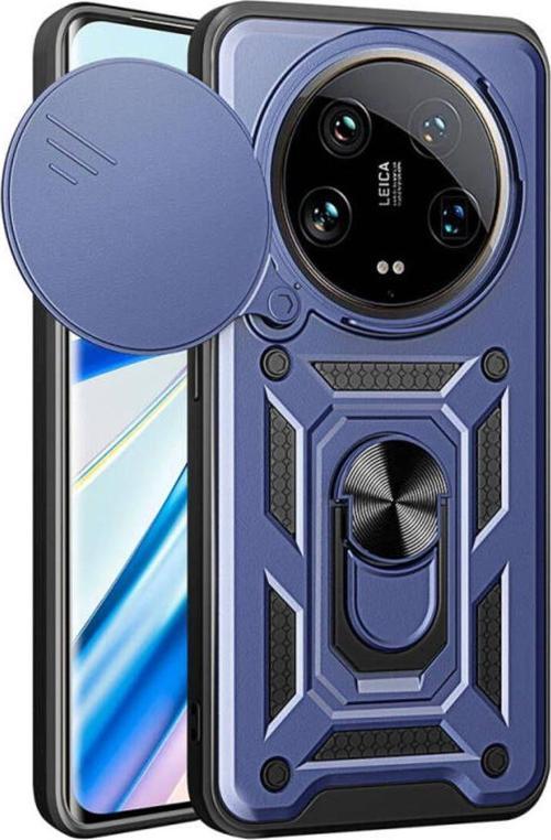 Xiaomi Mi 14 Ultra Kılıf Magnetik Standlı Kamera Korumalı Sürgülü Vega Kapak