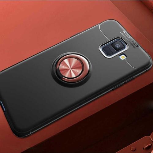 Anka Cep Samsung Galaxy J6 Kılıf Ravel Yüzüklü Standlı Silikon Kapak + Kablo Koruma + Ekran Koruma