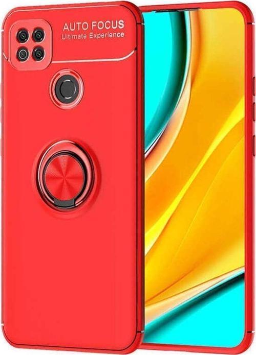 Xiaomi Redmi 9C Kılıf Ravel Yüzüklü Standlı Silikon Kapak + Kablo Koruma + Ekran Koruma