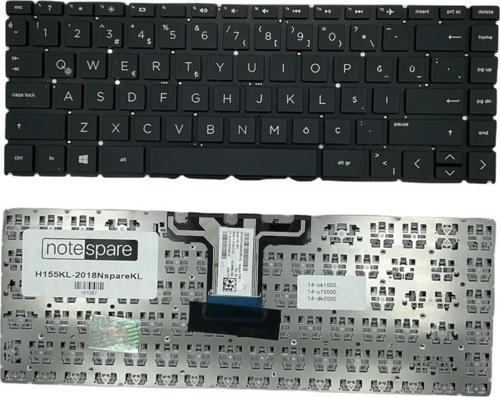 Hp 14-cf2009nt 9MG22EA, 14-cf2011nt 1Z9Y7EA Uyumlu Notebook Klavye Siyah TR