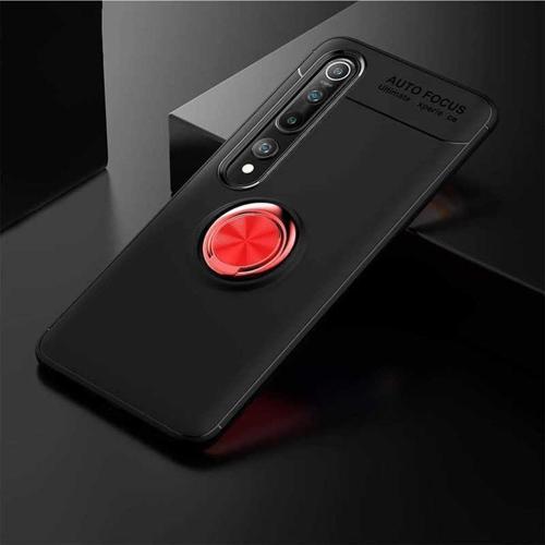Xiaomi Mi 10 Kılıf Ravel Yüzüklü Standlı Silikon Kapak + Kablo Koruma + Ekran Koruma