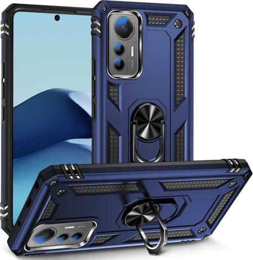 Xiaomi Mi 12T Lite Kılıf Vega Yüzüklü Standlı Tank Zırh Kapak + Ekran Koruma