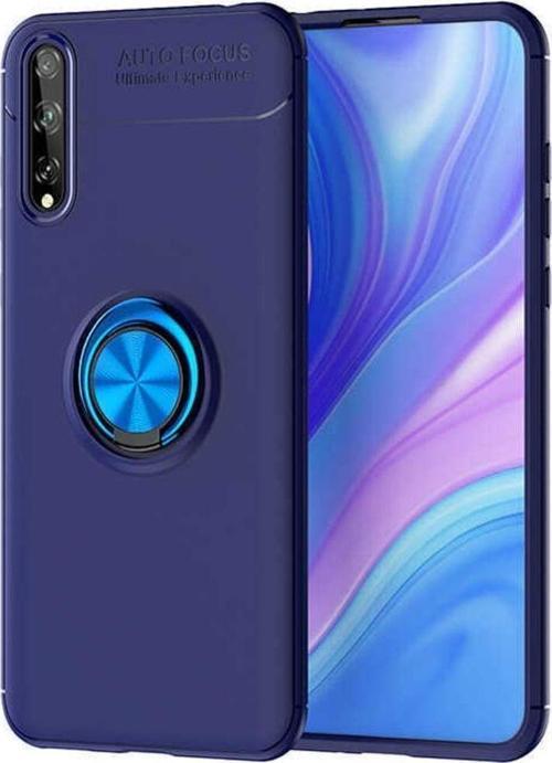 Huawei P Smart S (Y8P) Kılıf Ravel Yüzüklü Silikon Kapak + Kablo Koruma + Ekran Koruma