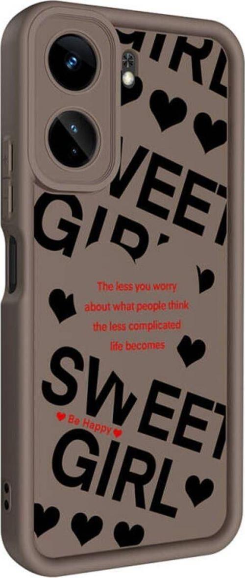 Anka Cep Xiaomi Xiaomi Redmi 13C Kılıf Kamera Korumalı Baskılı Arka Yüzey Klas Silikon Kapak + Ekran Koruma