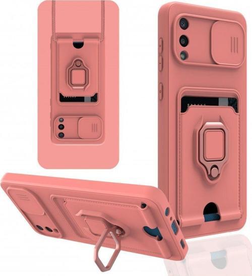 Anka Cep Samsung Galaxy A02 Kılıf Zuma Kartvizitli Yüzüklü Boyun Askılı Silikon Kapak + Ekran Koruma