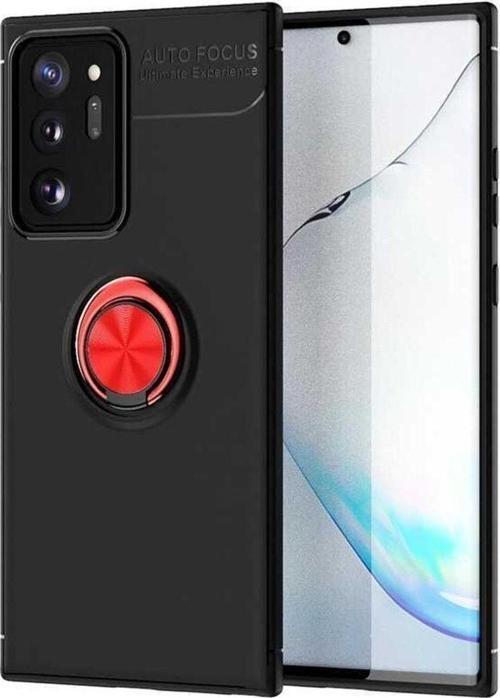 Anka Cep Samsung Galaxy Note 20 Ultra Kılıf Ravel Yüzüklü Standlı Silikon Kapak+ Ekran Koruma + Kablo Koruma
