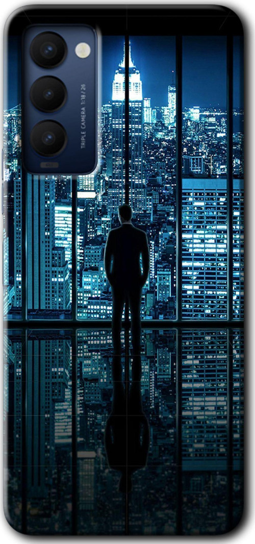 Tecno Tekno Camon 18 / 18T / 18P Kılıf Hd Desen Baskılı Arka Kapak - Şehir Manzarası