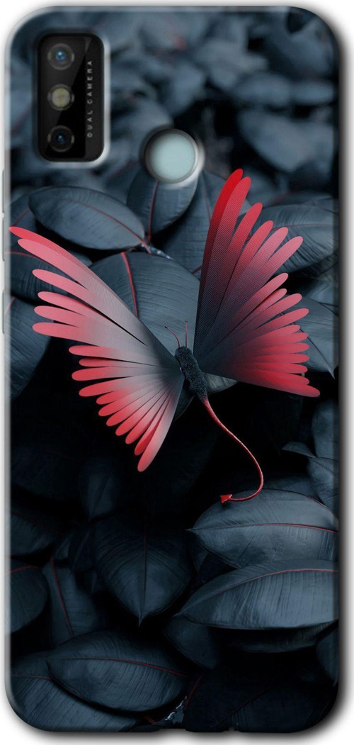 Tecno Tekno Spark 6 Go Kılıf Hd Desen Baskılı Arka Kapak - Dark Butterfly