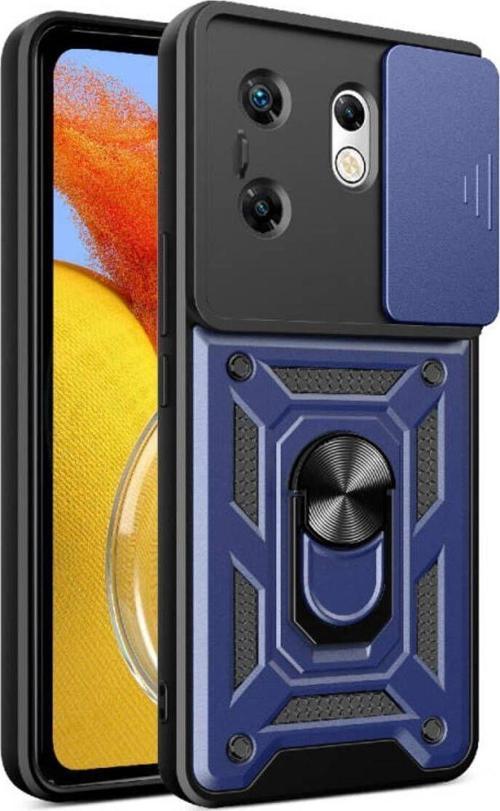 İnfinix Zero 30 4G Kılıf Magnetik Standlı Kamera Korumalı Sürgülü Vega Kapak