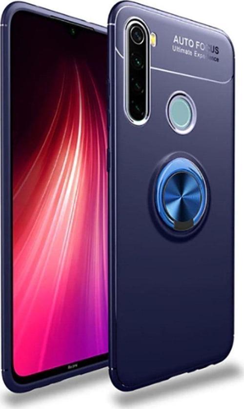 Anka Cep Xiaomi Redmi Note 8T Kılıf Ravel Yüzüklü Standlı Silikon Kapak + Kablo Koruma + Ekran Koruma
