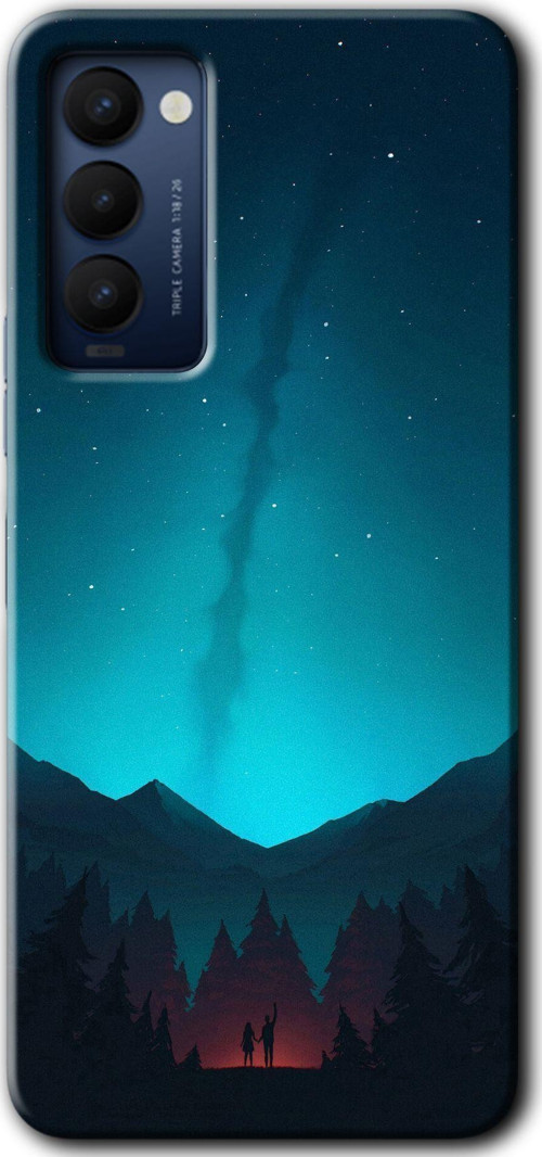 Tecno Tekno Camon 18 / 18T / 18P Kılıf Hd Desen Baskılı Arka Kapak - Night Fores Mount