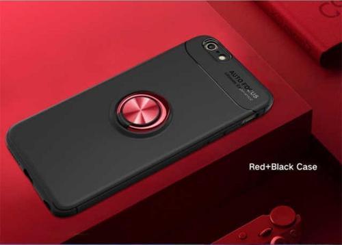 Iphone 7 Kılıf Ravel Yüzüklü Silikon Kapak + Ekran Koruma + Kablo Koruma