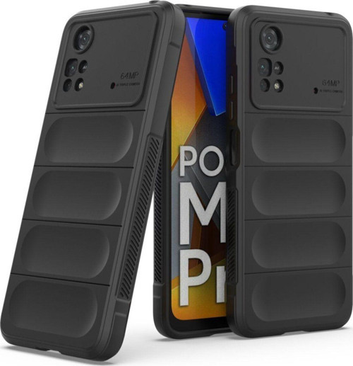 Anka Cep Xiaomi Poco M4 Pro 4G Kılıf Kamera Korumalı İçi Kadife Yumuşak Silikon Kapak + Ekran Koruma