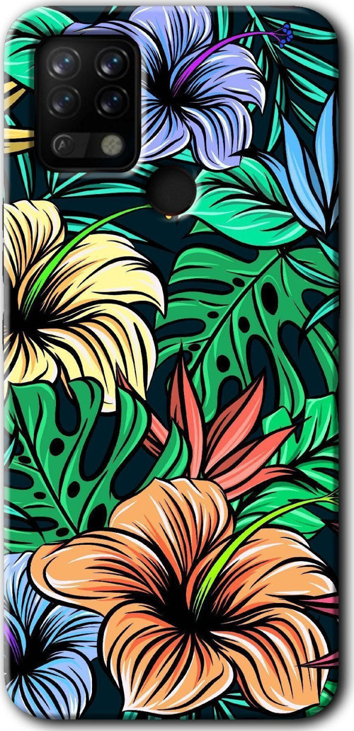 Tecno Tekno Pova Kılıf Hd Desen Baskılı Arka Kapak - Hibiscus Flowers