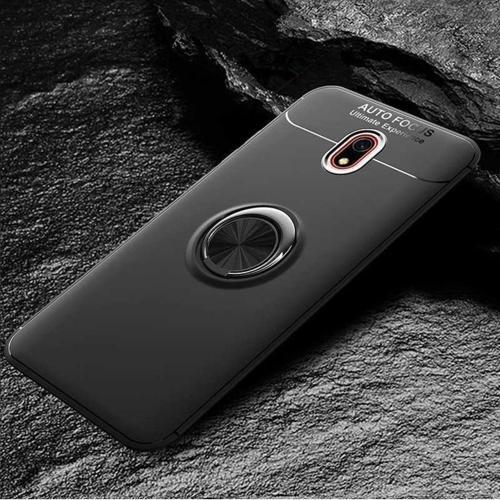 Xiaomi Redmi 8A Kılıf Ravel Yüzüklü Standlı Silikon Kapak + Kablo Koruma + Ekran Koruma