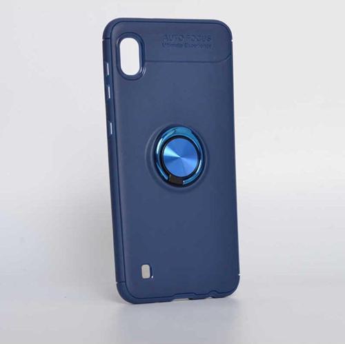 Anka Cep Samsung Galaxy A10 Kılıf Ravel Yüzüklü Standlı Silikon Kapak + Kablo Koruma + Ekran Koruma
