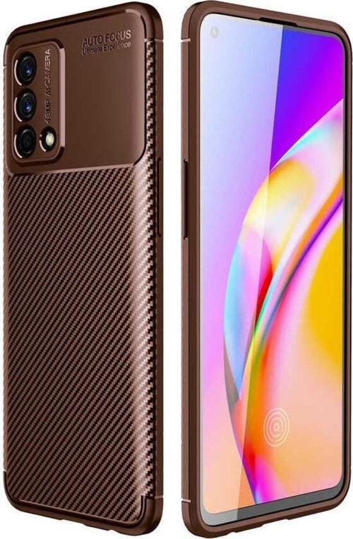 Oppo A74 4G Kılıf Karbon Görünümlü Silikon + Kablo Koruma + Ekran Koruma
