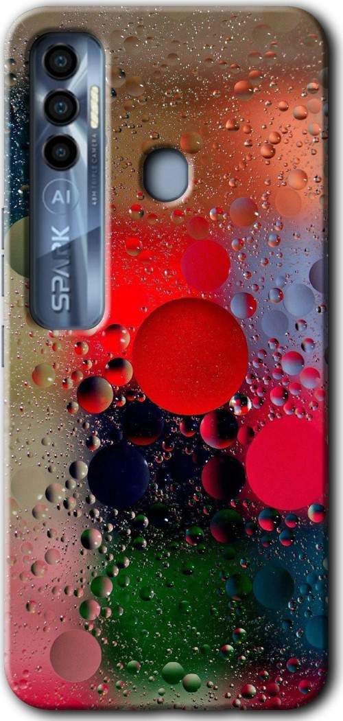 Tecno Tekno Spark 7 Pro Kılıf Hd Desen Baskılı Arka Kapak - Wet Bubbles