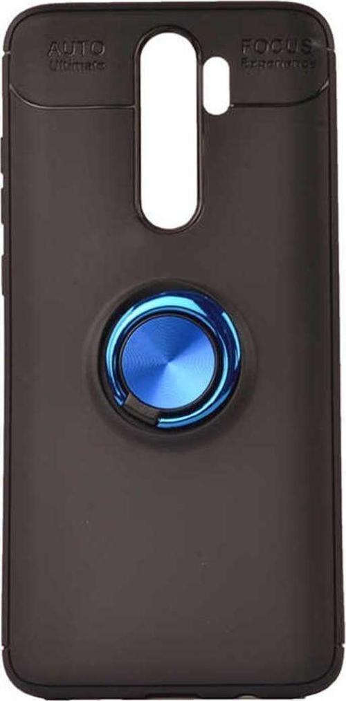 Anka Cep Xiaomi Redmi Note 8 Pro Kılıf Ravel Yüzüklü Standlı Silikon Kapak+ Ekran Koruma + Kablo Koruma
