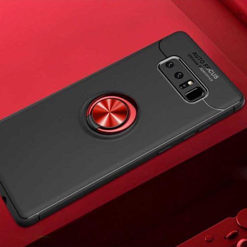 Anka Cep Samsung Galaxy Note 8 Kılıf Ravel Yüzüklü Standlı Silikon Kapak+ Ekran Koruma + Kablo Koruma