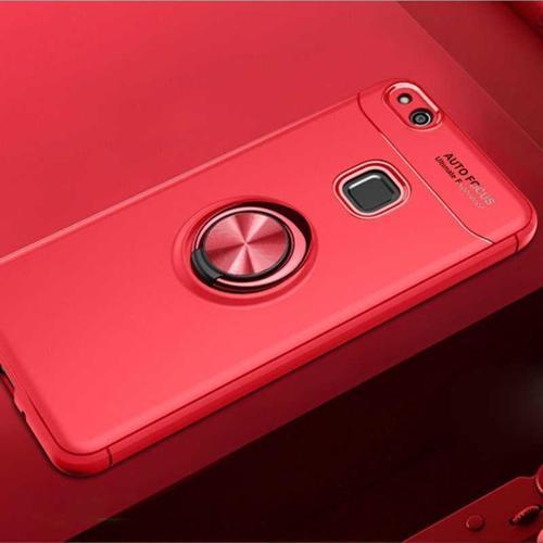 Huawei P10 Lite Kılıf Ravel Yüzüklü Silikon Kapak + Ekran Koruma + Kablo Koruma
