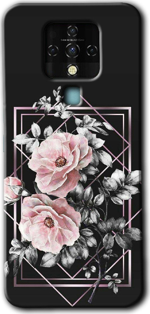 Tecno Camon 16 Kılıf Hd Desen Baskılı Arka Kapak - Retro Çiçek 1