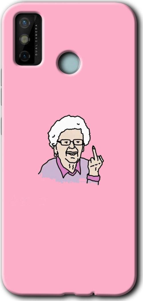 Tecno Tekno Spark 6 Go Kılıf Hd Desen Baskılı Arka Kapak - Bad Grandmother