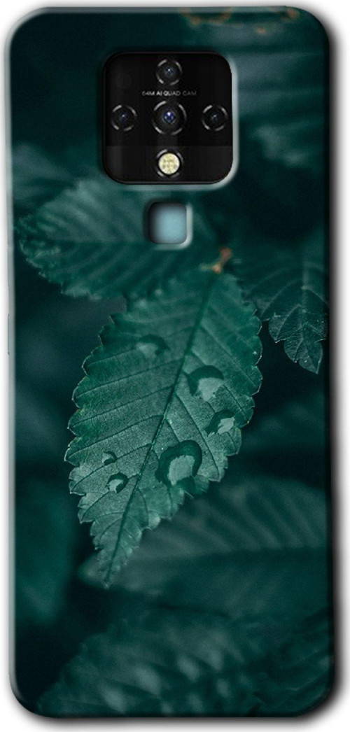 Tecno Camon 16 Kılıf Hd Desen Baskılı Arka Kapak - Yağmurlu Yaprak